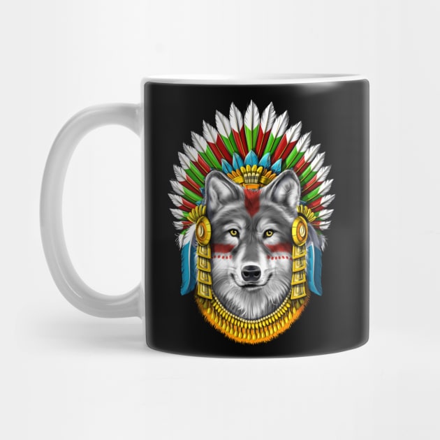Wolf Aztec Warrior by underheaven